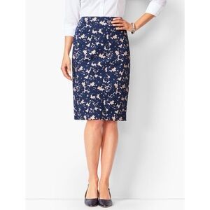 TALBOTS NWT Floral Print Pencil Skirt 12P